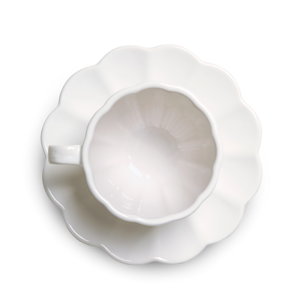 Oyster Cup & Saucer White Mateus Milla Interiør